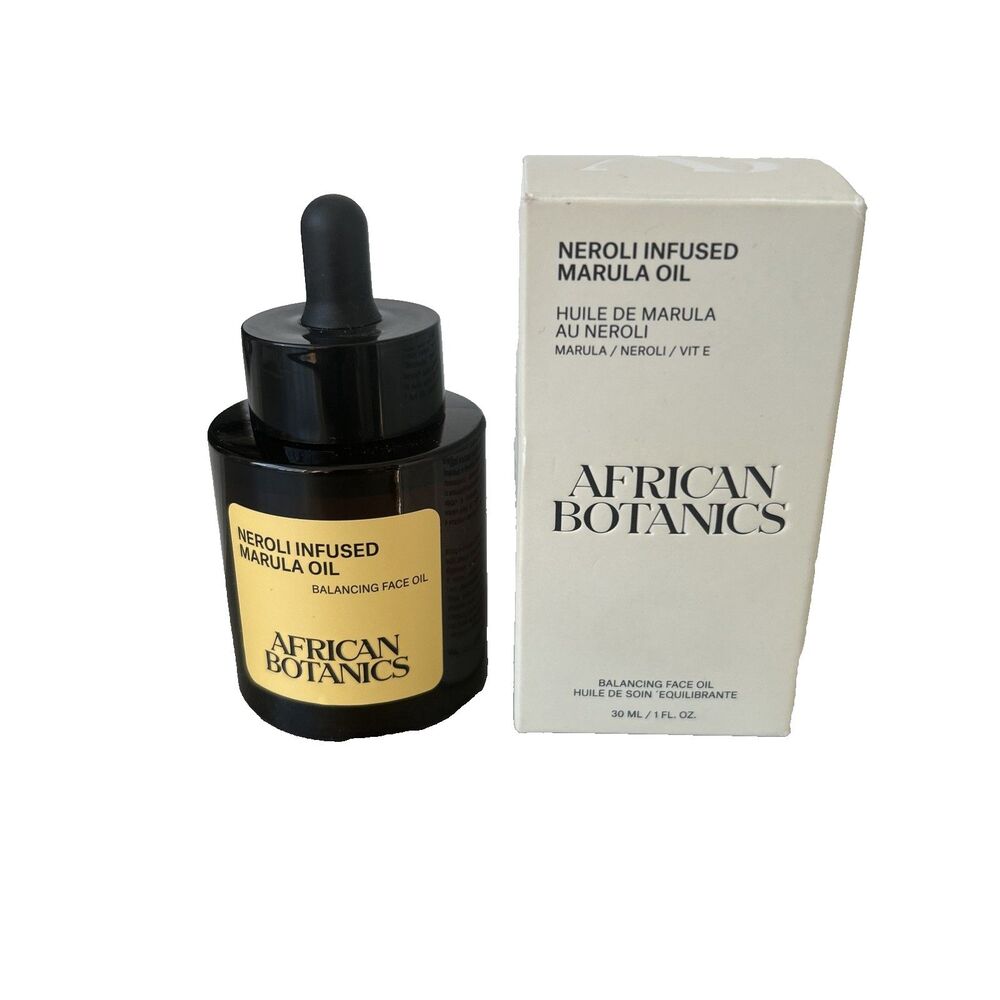 African Botanics Balancing Face Oil Neroli Infused Marula Oil 1 Fl oz/30 ml NEW